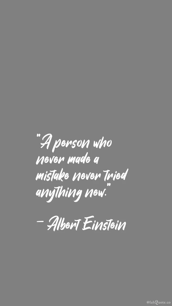 Albert Einstein "Mistakes"