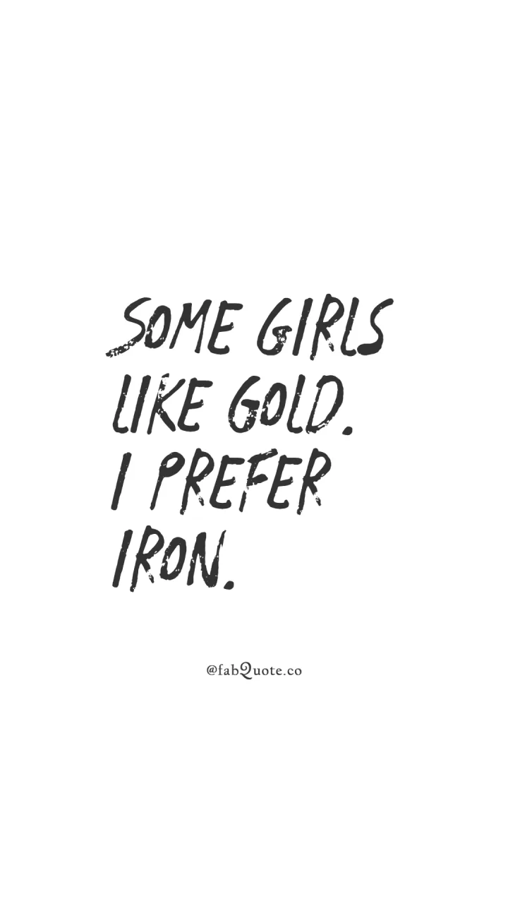 "I prefer Iron"