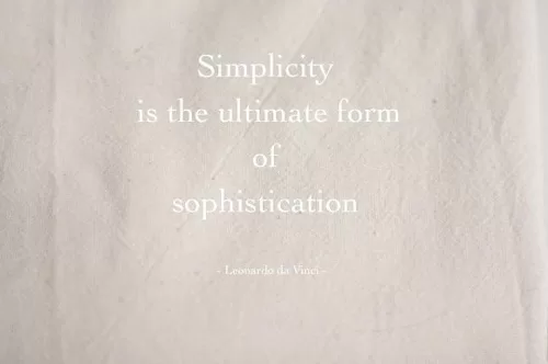 Leonardo da Vinci - "Simplicity is the ultimate form of sophistication"